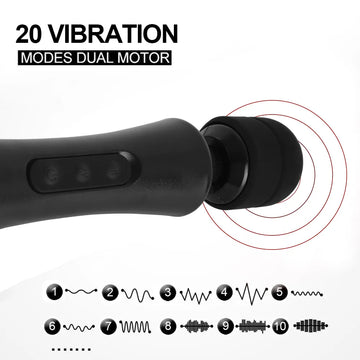Big Size Magic Wand Vibrator Massager G Spot Stimulator Silicone Large Vibrators for Women Dildo Adult Sex Toys for Woman